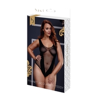 Боди - Fishnet Jacquard V Teddy Кралски Размер Baci Lingerie BW3134-BLKQS Черен XL Queen