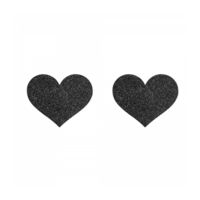 Щитета за зърна - Flash Heart Черен Bijoux Indiscrets 155 Черен