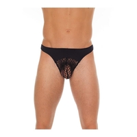 String Fishnet Black One Size – Съблазнителни черни мрежести прашки