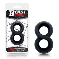Двоен пръстен за пенис BEAST RINGS 2 см   - 100% течен силикон