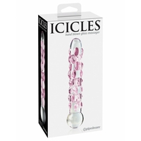 Релефно Стъклено Дилдо Pipedream Icicles Многоцветено