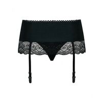 Колан с жартиери Obsessive Miamor garter belt S/M Черен