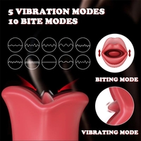 Клиторен стимулатор Ember Licking and Vibrating Mouth Shape Massager