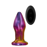 Анална вибрираща тапа с дистанционно Dream Toys Glamour Glass Многоцветен 3,9 см