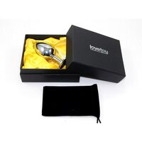 Метален анален разширител LOVETOY RoseBud Classic със зелено бижу, размер L
