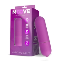 Малък лилав вибриращ куршум MOOVE с 10 скорости