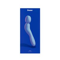2 в 1 Масажор и G-spot Вибратор Dame Com Wand Massager Periwinkle Син