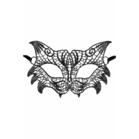 Маска за очи - Черна с формата на котка Shhh Blindfold Maskarade