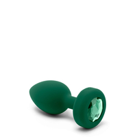 Анална тапа с дистанционно B-Vibe Vibrating Jewel Зелен M/L