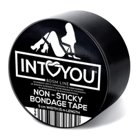 INTOYOU BDSM LINE лента за стягане, нелепнеща, черна, 15 метра