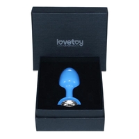 Метален анален разширител LOVETOY с прозрачно бижу