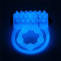 LOVETOY Lumino Play – вибрационен пенис пръстен със синя светлина