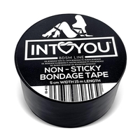 INTOYOU BDSM LINE лента за стягане, нелепнеща, черна, 15 метра
