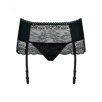 Колан с жартиери Obsessive Miamor garter belt S/M Черен