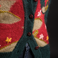 Винтидж ръчно плетена жилетка