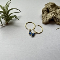 Gold plated kyanite hoops