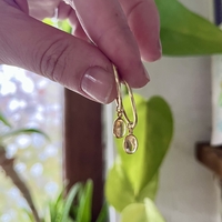 Gold plated citrine earrings