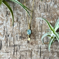 Aqua kynite necklace