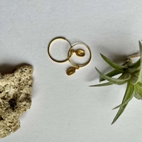 Gold plated citrine earrings