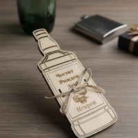 Картичка бутилка за парична сума