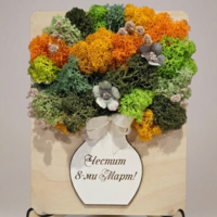 Декорация със скандинавски мъх,, Ваза