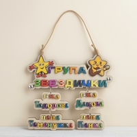 Табелка за детска градина с името на групата и госпожите