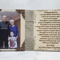 Картичка  за юбилей с отделение за снимка