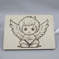 Картичка - ангелче с име
