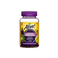 Мултивитамини за бременни премиум Алайв с растителна DHA Alive! Daily Support Premium Prenatal Multivitamin Gummies 75 желирани таблетки