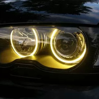 Жълти рингове за Ангелски очи за BMW E46