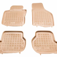 Гумени стелки за VW Golf 5 / Golf 6 / Jetta / Seat Leon (2004-2012) / Sirocco / Octavia 2 (2004-2013) - тип леген бежови