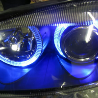 Кристални фарове Angel Eyes GOLF 4 R32 - хром
