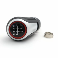 Топка за скоростен лост за VW Golf 5 / 6 / 7 / Scirocco / Jetta / Eos с 5 скорости - черна / силвър
