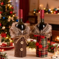 Коледно палтенце за винени бутилки