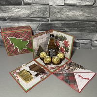 Коледна експлодираща кутия с бонбони и уиски