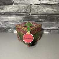 Коледна експлодираща кутия с бонбони и място за паричен подарък