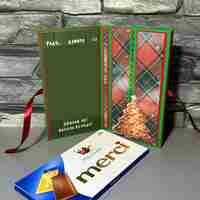 Коледна картичка с шоколад