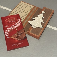 Коледна картичка с шоколад