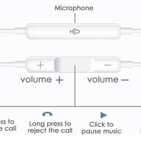 Слушалки с кабел за iOS - Lightning - F213-L - 510776