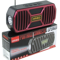 Безжична Bluetooth тонколона с LED фенерче – KMS-05B – 885871 - Червена
