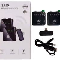 Безжичен мини микрофон с предавател - 2 бр - iP/Lightning - SX10 - 811368