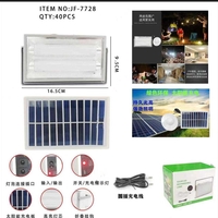 Акумулаторен LED прожектор със соларен панел - 7728-2 - 777287