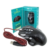 Жична гейминг мишка с оптичен сензор - LED RGB - WB912 - Weibo - 659127