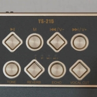 Безжична Bluetooth тонколонка с 2 микрофона караоке - YS215 - 887271 - Сребриста