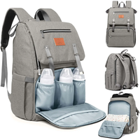 Explorer Diaper Bag Backpack, Changing Pad, Stroller Straps Classic Gray