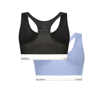 Calvin Klein Logo Bralette дамско бюстие 2 броя/опаковка  - L