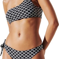 Karl Lagerfeld Monogram One Shoulder Tie Top • M