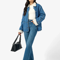 ONLY дънково яке с teddy подплата Oversized • M