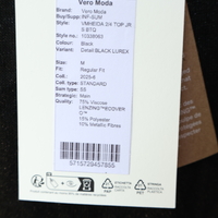 Vero Moda Черна блуза с колан и • M
