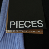 PIECES Рипсена дълга рокля • S